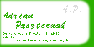 adrian paszternak business card