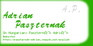 adrian paszternak business card